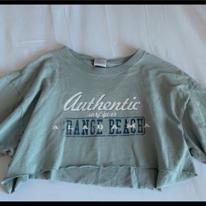 Thrifted cropped surfer top